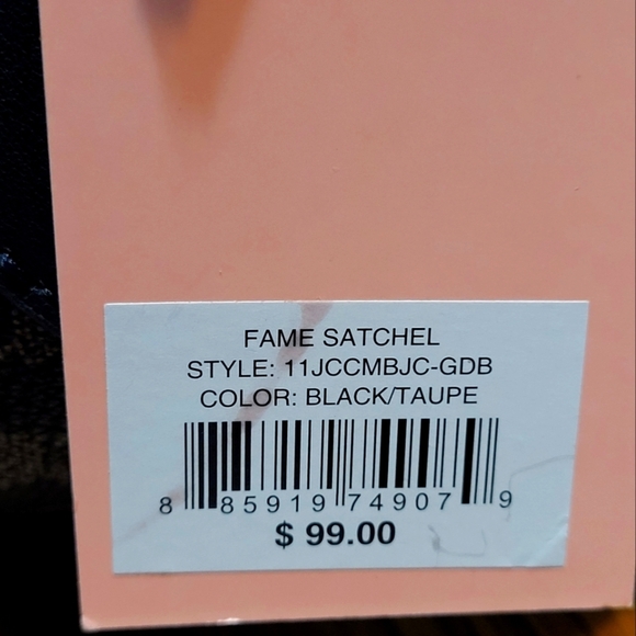 Juicy Couture Bag Black And Gold Tone Purse Bnwt Fame Satchel Z5 - Picture 4 of 7